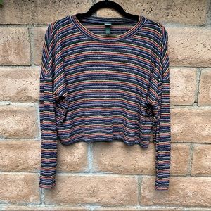 Stripe soft cropped sweater